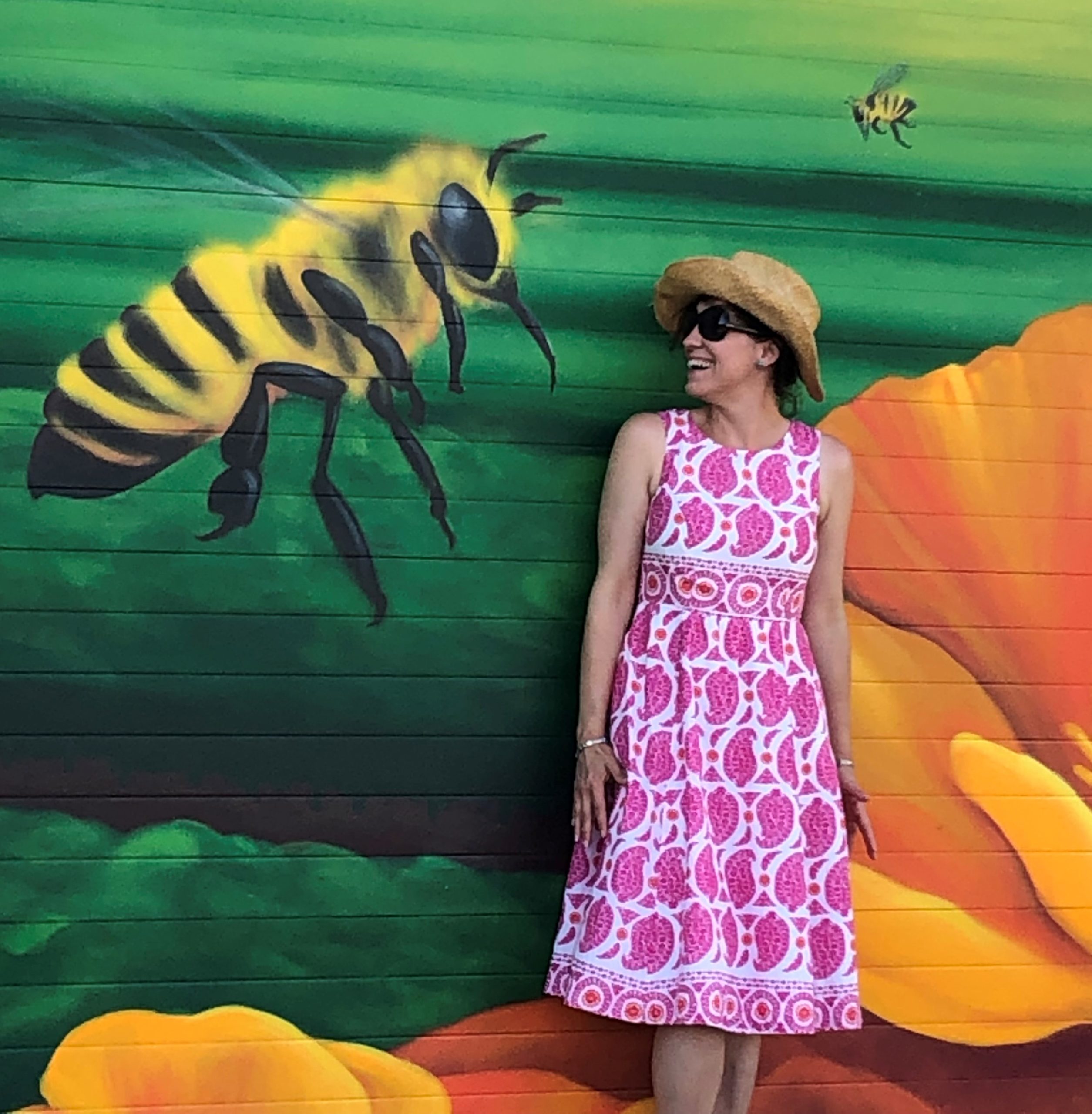 bee shot california. cropped